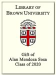 Customized digital bookplate for Alan Mendoza Sosa, Class of 2020